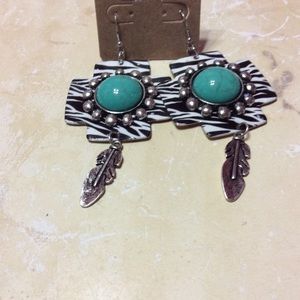 Turquoise Cross Earrings